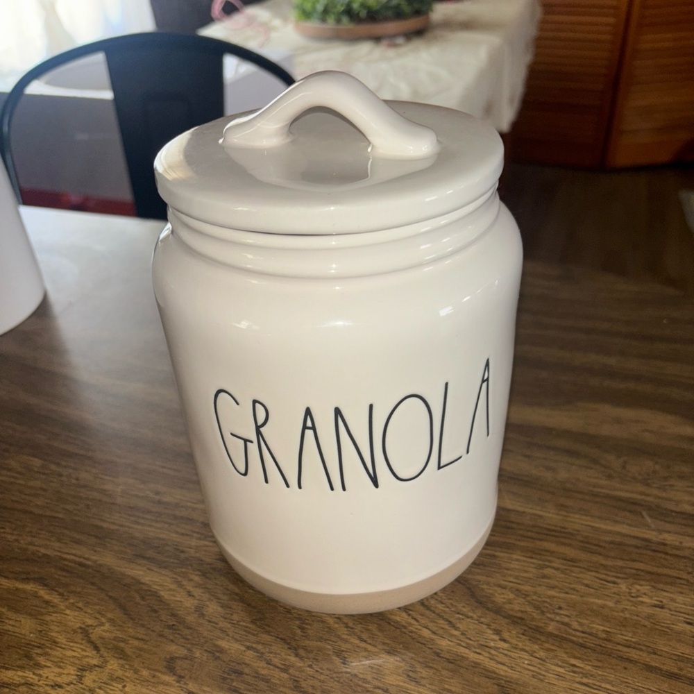 Rae Dunn Cream Ceramic Granola Canister